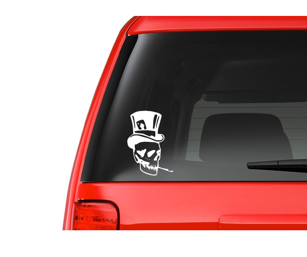 Skull Top Hat (S5) Vinyl Decal Sticker Car/Truck Laptop/Netbook Window