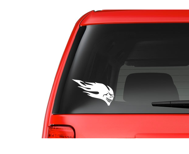 Flame (S12) Fire Skull Vinyl Decal Sticker Car/Truck Laptop/Netbook Window