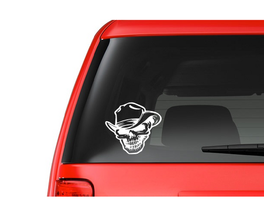 Cowboy Skull (S16) Vinyl Decal Sticker Car/Truck Laptop/Netbook Window