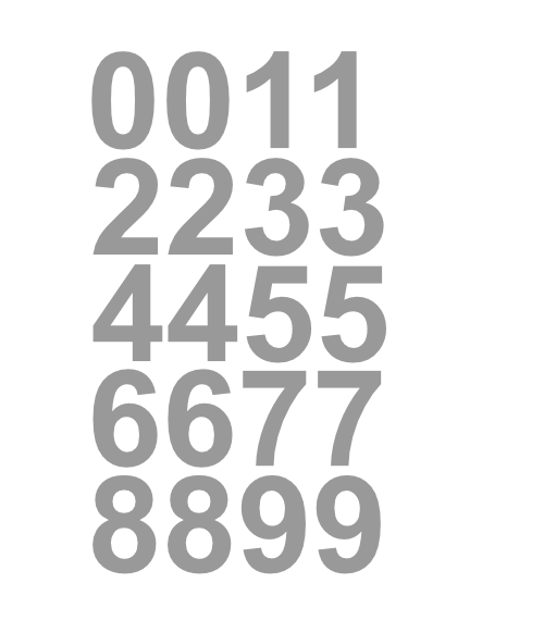 4" Inch Premium Mailbox Number Vinyl Decal Sticker Sheet (Silver)