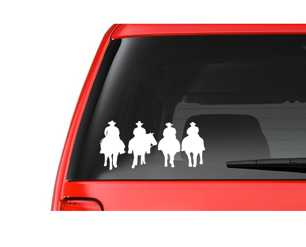 Four Cowboys (W5) Vinyl Decal Sticker Car/Truck Laptop/Netbook Window