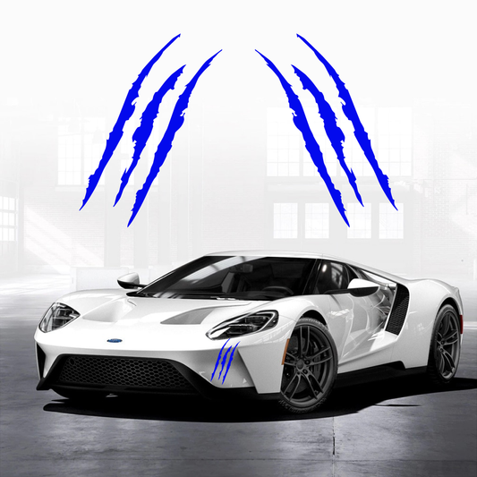 2 pcs Monster Claw Marks (M79) Headlight Decal Available in Eleven Colors! Sticker Stripes Scratch Decal Vinyl for Sports Cars SUV Pickup Truck Window Motorcycles by CustomDecal US (Blue)