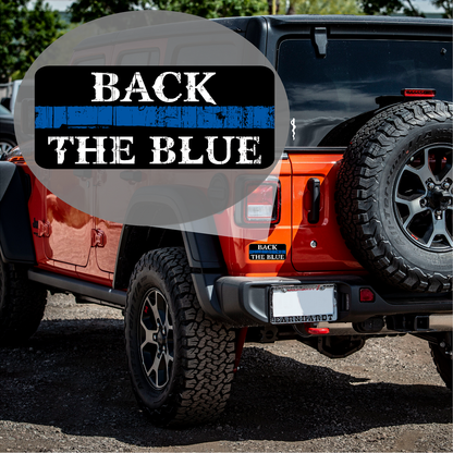 Back The Blue (D5) Thin Blue Line Cop Police Sheriff Trooper Vinyl Decal Sticker Car Window