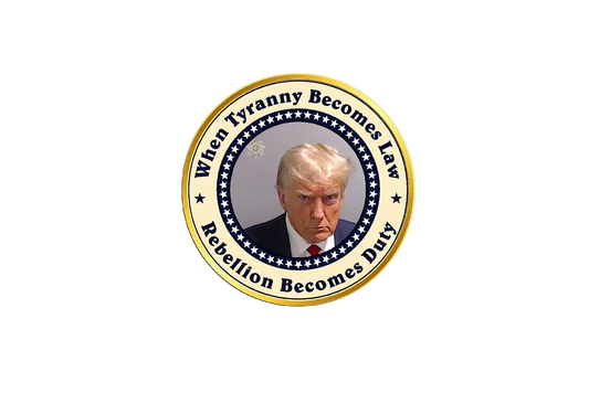 When Tyranny Becomes Law (F12) Trump Mugshot Make America Great Again USA Vinyl Sticker Car American Window Decal