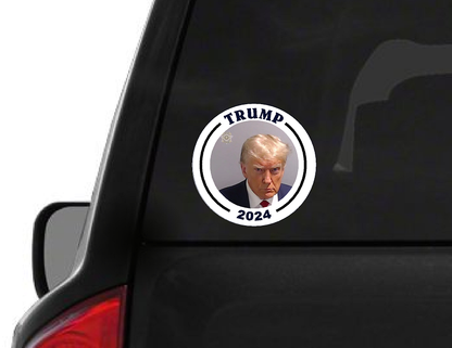 Trump 2024 (F24) Campaign Mugshot Make America Great Again USA Vinyl Sticker Car American Window Decal