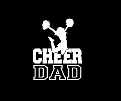 Cheer Dad (F4) Cheerleader Vinyl Decal Sticker | Waterproof | Easy to Apply by CustomDecal US