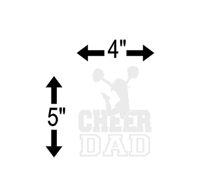 Cheer Dad (F4) Cheerleader Vinyl Decal Sticker | Waterproof | Easy to Apply by CustomDecal US