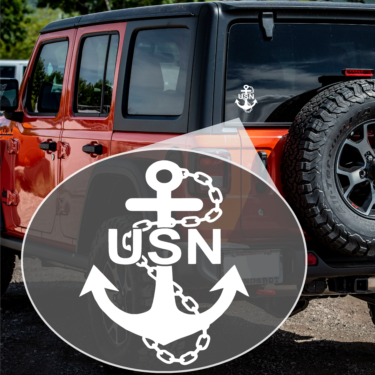 Navy Logo (M23) USN Vinyl Decal Sticker Car/Truck Laptop/Netbook Window