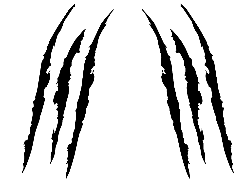 2 pcs Monster Claw Marks (M79) Headlight Decal Available in Eleven Colors! Sticker Stripes Scratch Decal Vinyl for Sports Cars SUV Pickup Truck Window Motorcycles by CustomDecal US (Black)
