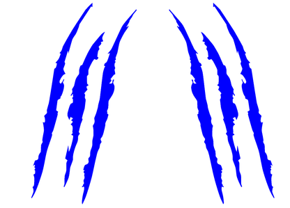 2 pcs Monster Claw Marks (M79) Headlight Decal Available in Eleven Colors! Sticker Stripes Scratch Decal Vinyl for Sports Cars SUV Pickup Truck Window Motorcycles by CustomDecal US (Blue)
