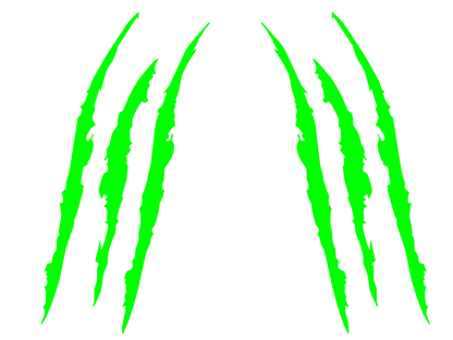 2 pcs Monster Claw Marks (M79) Headlight Decal Available in Eleven Colors! Sticker Stripes Scratch Decal Vinyl for Sports Cars SUV Pickup Truck Window Motorcycles by CustomDecal US (Lime Green)