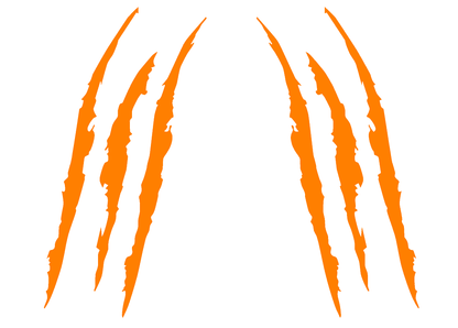 2 pcs Monster Claw Marks (M79) Headlight Decal Available in Eleven Colors! Sticker Stripes Scratch Decal Vinyl for Sports Cars SUV Pickup Truck Window Motorcycles by CustomDecal US (Orange)