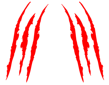 2 pcs Monster Claw Marks (M79) Headlight Decal Available in Eleven Colors! Sticker Stripes Scratch Decal Vinyl for Sports Cars SUV Pickup Truck Window Motorcycles by CustomDecal US (Red)
