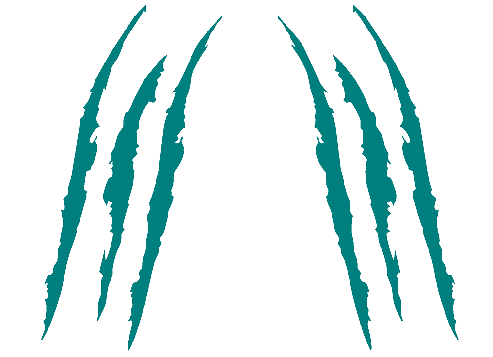 2 pcs Monster Claw Marks (M79) Headlight Decal Available in Eleven Colors! Sticker Stripes Scratch Decal Vinyl for Sports Cars SUV Pickup Truck Window Motorcycles by CustomDecal US (Teal)