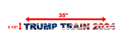 Trump Train 2024 35 inch Decal (TT2435) USA Vinyl Sticker Car American Window Decal