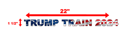 Trump Train 2024 22 inch Decal (TT2422) USA Vinyl Sticker Car American Window Decal