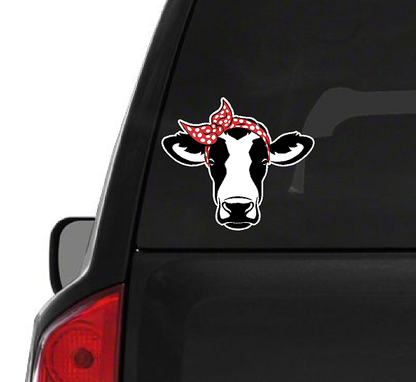 Heifer Decal Cow Vinyl Sticker - Waterproof and Easy to Apply on Car, Boat, Window, Windshield, Door or Bumper