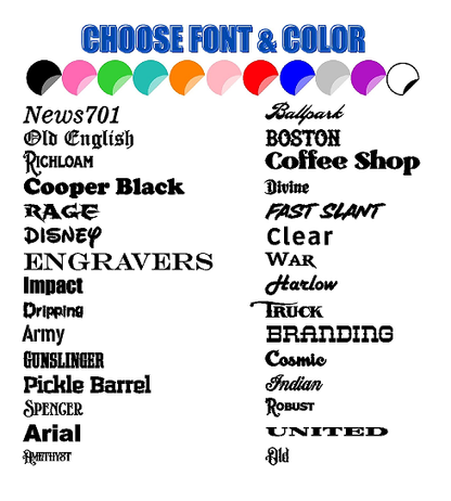 Custom Vinyl Lettering Decal | Make Your Own Car Sticker Decal Personalized Text - Waterproof and Easy to Apply on Semi, Truck, Car, Boat, Window, Windshield, Door, Business or Bumper | 30 Fonts & 11 Colors (7 inch High Lettering)