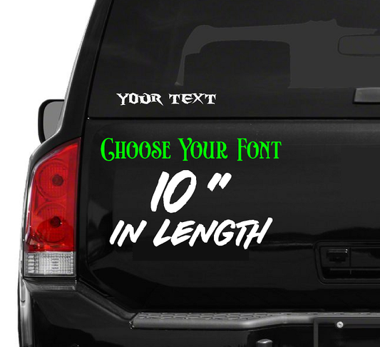 10-Inch Wide Custom Personalized Name Vinyl Decal Sticker