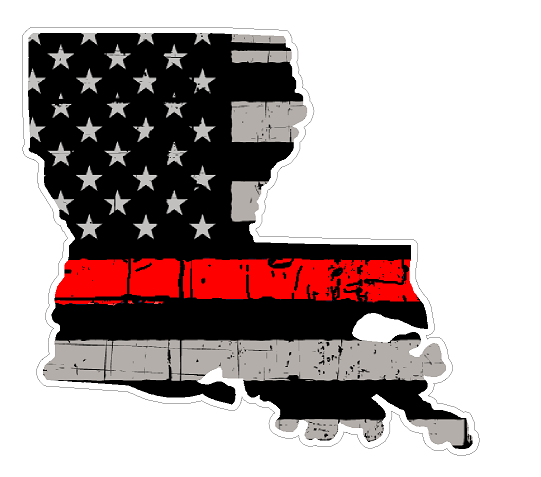 Louisiana State (C19) Thin Red Line Vinyl Decal Sticker Car/Truck Laptop/Netbook Window