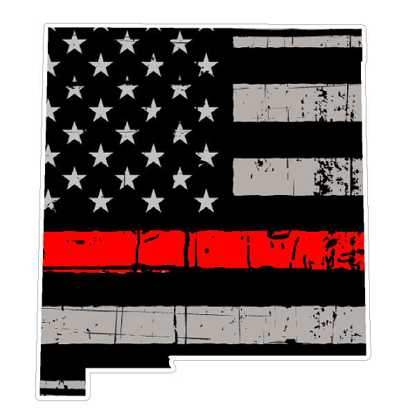 New Mexico State (C32) Thin Red Line Vinyl Decal Sticker Car/Truck Laptop/Netbook Window