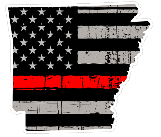 Arkansas State (C6) Thin Red Line Vinyl Decal Sticker Car/Truck Laptop/Netbook Window