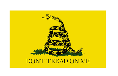 Don't Tread on Me (D2B) Printed Vinyl Decal Sticker Flag | Fade-Resistant Waterproof Decorative Text | Easy to Apply on Car Truck, Boat, Trailer Window or Bumper
