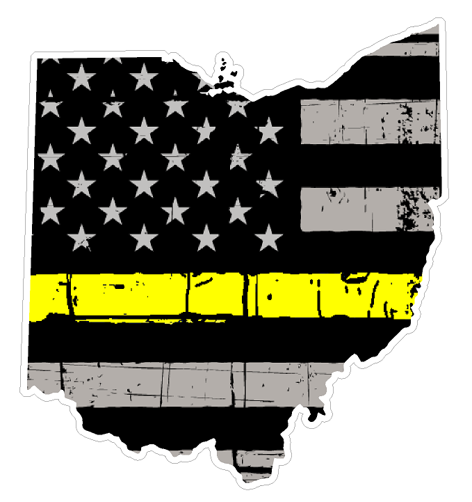 Ohio State (E36) Thin Yellow Line Dispatch Vinyl Decal Sticker Car/Truck Laptop/Netbook Window
