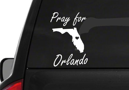 Pray for Orlando (H1) Florida Support Strong Vinyl Decal Sticker Car/Truck Laptop/Netbook Window