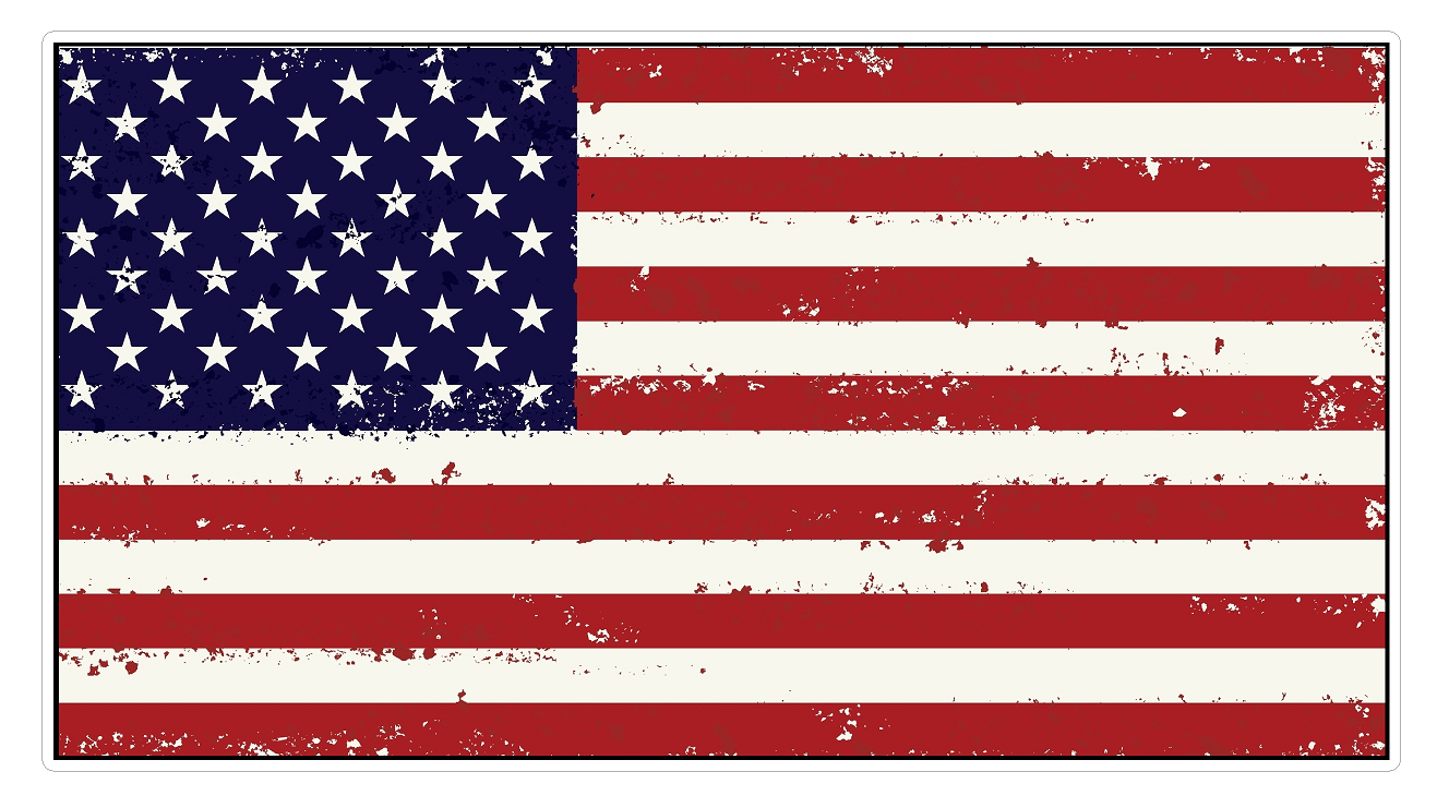 American Flag (J55) USA Vinyl Decal Sticker Distressed Car Laptop Window