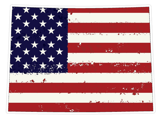 Colorado State (J8) USA Flag Distressed Vinyl Decal Sticker Car/Truck Laptop/Netbook Window
