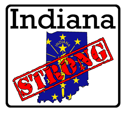 Indiana State (K15) Strong Flag Vinyl Decal Sticker Car/Truck Laptop/Netbook Window