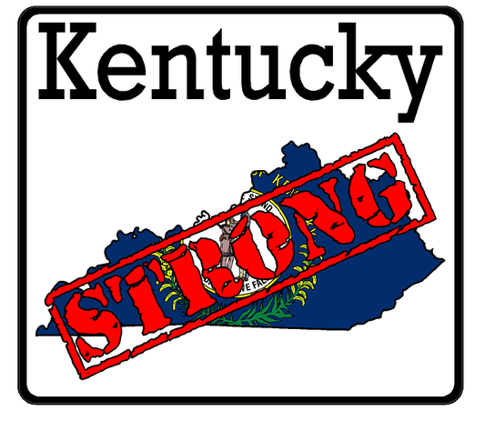 Kentucky State (K18) Strong Flag Vinyl Decal Sticker Car/Truck Laptop/Netbook Window