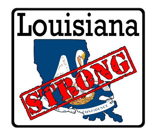 Louisiana State (K19) Strong Flag Vinyl Decal Sticker Car/Truck Laptop/Netbook Window