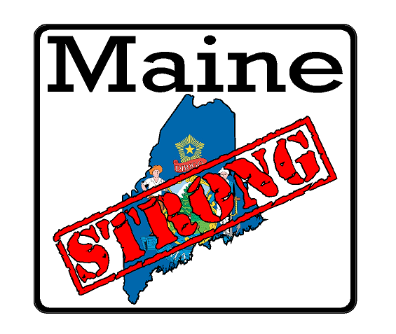Maine State (K20) Strong Flag Vinyl Decal Sticker Car/Truck Laptop/Netbook Window