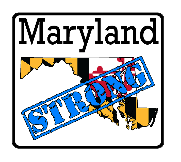 Maryland State (K21) Strong Flag Vinyl Decal Sticker Car/Truck Laptop/Netbook Window