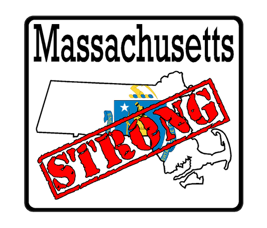 Massachusetts State (K22) Strong Flag Vinyl Decal Sticker Car/Truck Laptop/Netbook Window