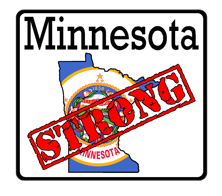 Minnesota State (K24) Strong Flag Vinyl Decal Sticker Car/Truck Laptop/Netbook Window