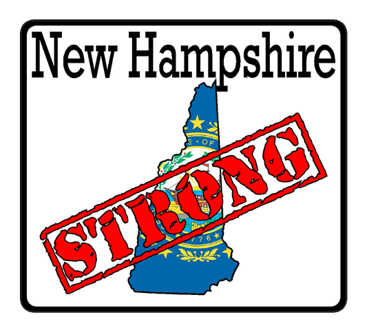 New Hampshire State (K30) Strong Flag Vinyl Decal Sticker Car/Truck Laptop/Netbook Window