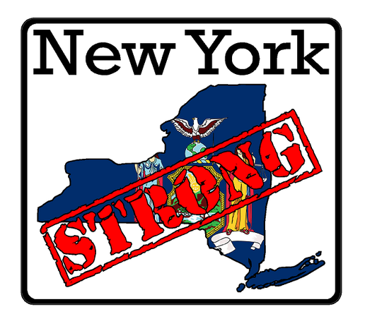 New York State (K33) Strong Flag Vinyl Decal Sticker Car/Truck Laptop/Netbook Window