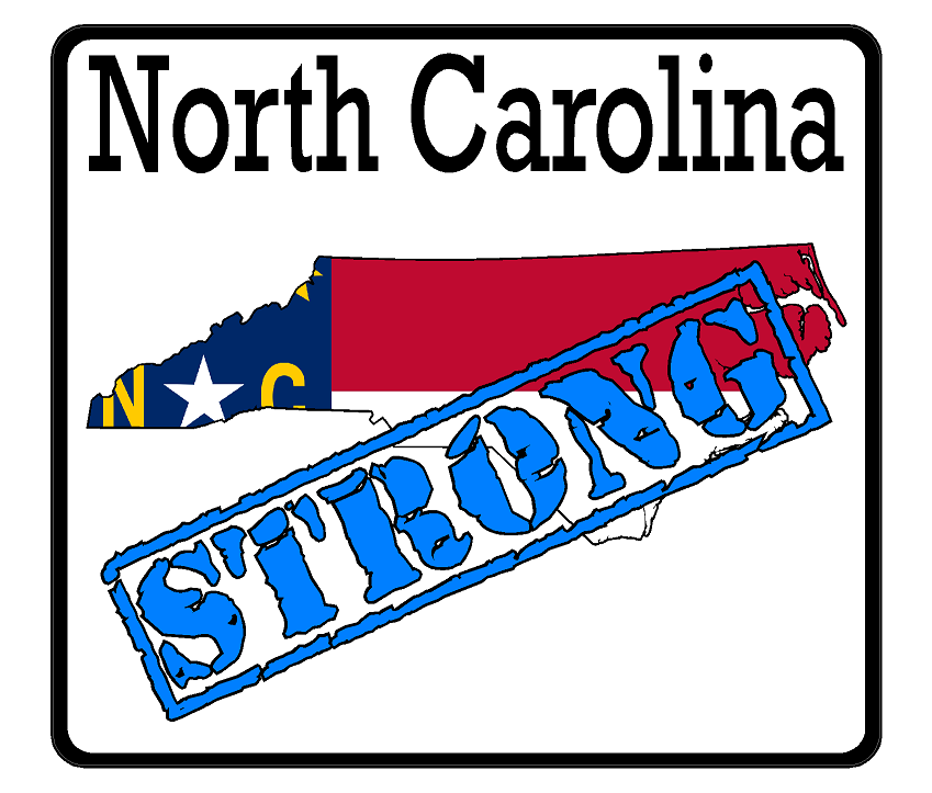 North Carolina State (K34) Strong Flag Vinyl Decal Sticker Car/Truck Laptop/Netbook Window