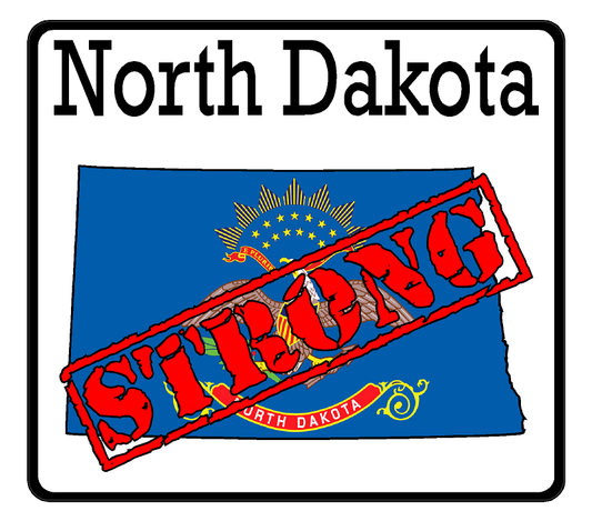 North Dakota State (K35) Strong Flag Vinyl Decal Sticker Car/Truck Laptop/Netbook Window