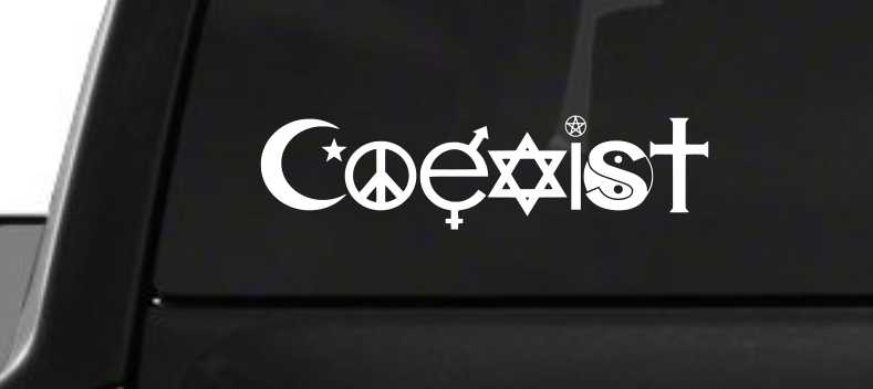 Coexist Peace Religion (M22) Vinyl Decal Sticker Car Window