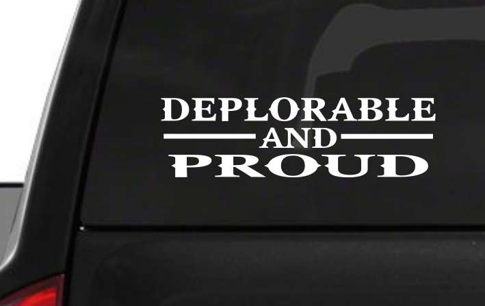 Deplorable and Proud (M56) USA Vinyl Sticker Car American Window Decal