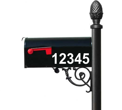 Set of 2 Address Numbers 2 Inch Tall Personalized Vinyl Custom Street Mailbox Decal Stickers