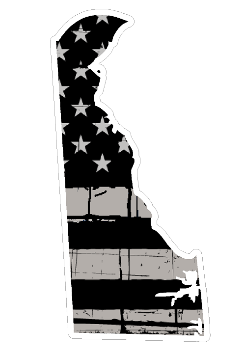 Delaware State (N10) Distressed Flag Vinyl Decal Sticker Car/Truck Laptop/Netbook Window