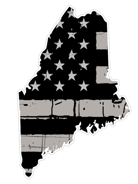 Maine State (N20) Distressed Flag Vinyl Decal Sticker Car/Truck Laptop/Netbook Window