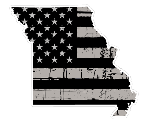 Missouri State (N26) Distressed Flag Vinyl Decal Sticker Car/Truck Laptop/Netbook Window