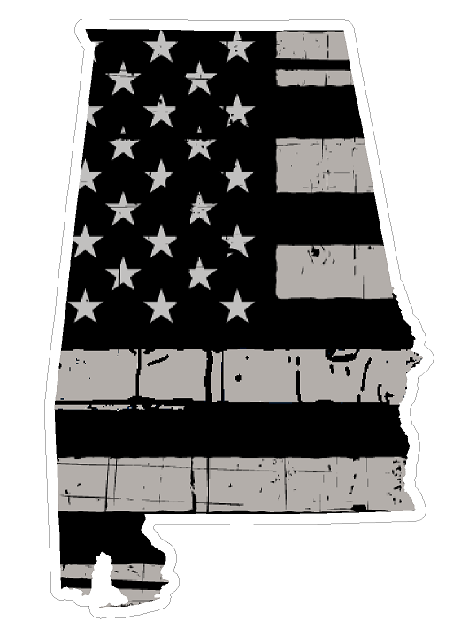 Alabama State (N3) Distressed Flag Vinyl Decal Sticker Car/Truck Laptop/Netbook Window