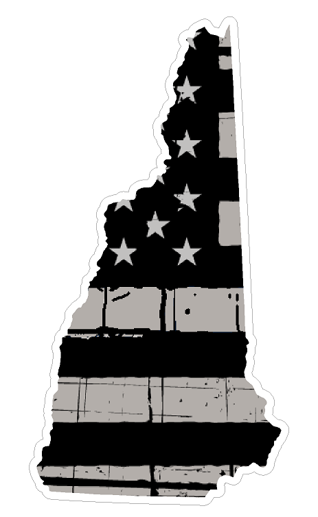 New Hampshire State (N30) Distressed Flag Vinyl Decal Sticker Car/Truck Laptop/Netbook Window